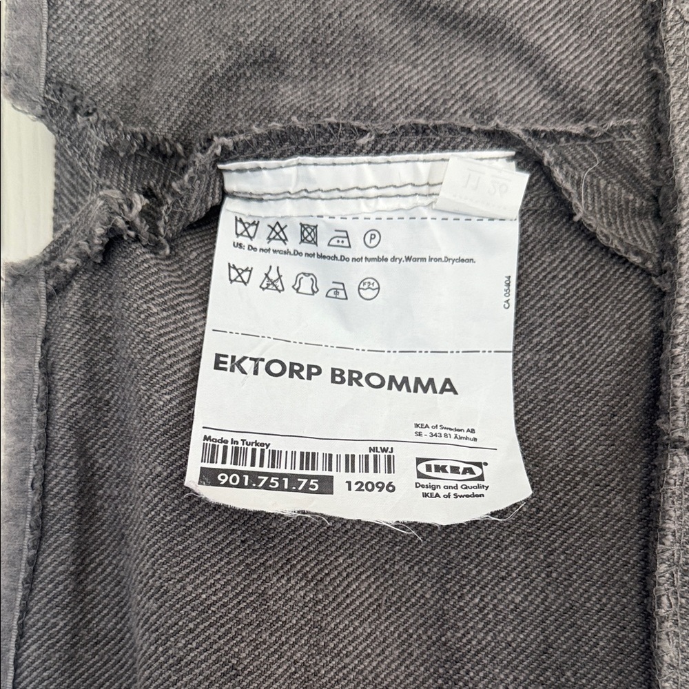 IKEA Gray Original Ektorp Ottoman Cover - Picture 2 of 14
